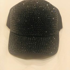 Fancy Adjustable Rhinestone Cotton Hat